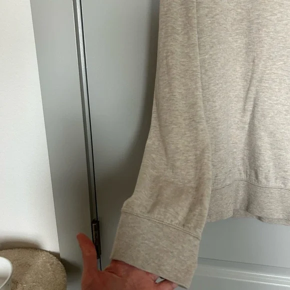 Polo by Ralph Lauren Light Beige Heather soft Quarter-Zip Sweater - Picture 4 of 6